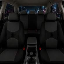 Car Seat Covers Star & Moon Design, All-Season Fabric Full Coverage Seat Covers, Breathable Non-Slip Seat Cushions, Universal For 5-Seater Sedan, SUV, Compact Car - Flat Print - View 3