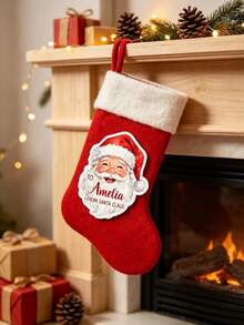 10/5/1pc Customized Santa Claus Stickers, Name Stickers, Gift Wrapping Stickers, Candy And Snack Packaging Stickers, Christmas Decorations, Gifts, Suitable For Water Bottles, Computers, Storage Boxes - Multicolor - View 4