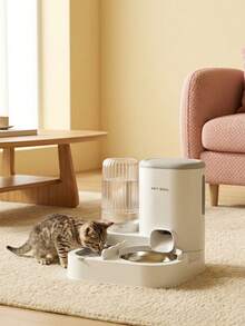 PETSIN 2‑In‑1 Pet Feeding & Water Station, Dry‑Wet Zones Bowl Combo For Cats & Dogs, Easy Clean Feeder & Water Dispenser - 1L-2.2L - View 9