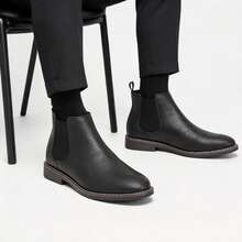 Chelsea Boots Men's Casual Business Commute Boots Vintage Ankle Boots - Black - View 3