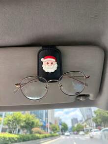 Christmas Cartoon Car Fashion Glasses Clip, Car Visor Fashion Glasses Holder, Creative Holiday Car Interior Accessory - Christmas - View 4