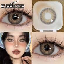 عدسات Eyeshare الأكثر مبيعاً، زوج واحد من عدسات لاصقة بألوان طبيعية للعيون، عدسات بنية ناعمة للعين - بني - مشاهدة 2