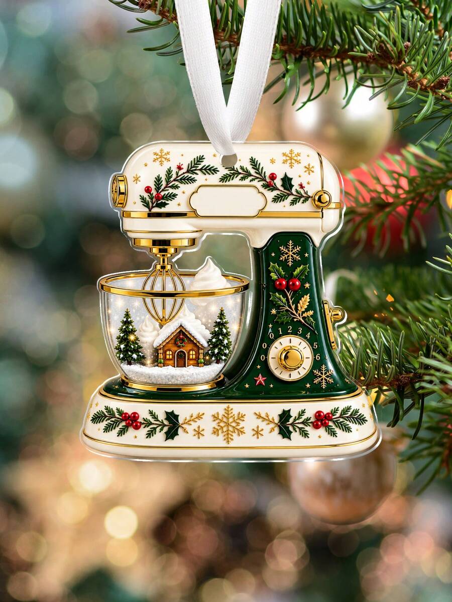 Baking Mixer Christmas Ornament, Baking Mixer Acrylic Christmas Ornament, Christmas Tree Hanging Ornament, Baking Ornament For Her, Baker Christmas Tree, Gift Baker - Multicolor - View 1