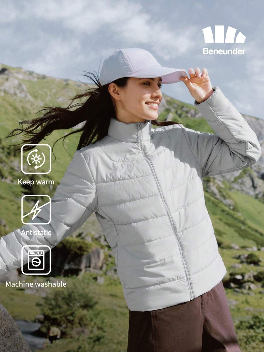 Beneunder Women's Lightweight Fleece Jacket (Mid-Warm) PF005 - Blue Smoke Grey - View 1