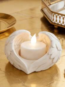 1/2/3pcs Angel Wing Candle Holder, Suitable For Tea Light/Artificial Candles, Elegant Tabletop Centerpiece Decoration With Angel Wings, Sturdy Base, Suitable For Home Decor, Wedding, Birthday, Home Decor Gift, No Assembly Required - Multicolor - View 8