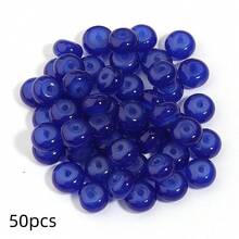 50顆 Beadlicious 玻璃珠，扁圓糖果色散珠，適合珠寶製作，5x8mm 裝飾珠，適用於 DIY 手鍊、項鍊、手機吊飾－混色－串珠與珠寶製作 - 8mm 算盤珠 - 查看 20