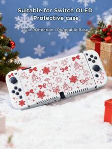 Ayotu 1pc Christmas Snowflake & Cherry & Bow Theme Protective Case, Compatible With Switch, Compatible With New Switch2(2025)/Switch NS/Switch OLED, Can Be Installed On Dock Without Removing Protective Case, Universal Game Controller Protective Cover, Switch Game Accessories, Anti-Drop, Anti-Slip, Anti-Scratch, Fashionable And Beautiful, Suitable For Christmas/Back To School/Winter/Easter/Birthday Gifts And Other Occasions. - View 14