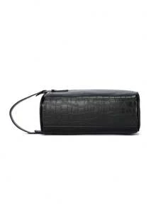 Storage Handbag, Large Capacity Business Handbag, Double-Layer Toiletry Bag, Wallet - Black - View 7