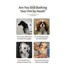Silicone Pet Bath Brush, Cat Dog Shampoo Brush Massage Brush, Gentle Bathing Grooming Tool, Reusable Pet Care Supplies - Multicolor - View 3