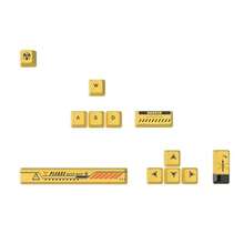 12-Key Dye-Sublimation Novelty Keycaps, OEM Height, Bio-Yellow And Bio-Red Color Scheme - View 2
