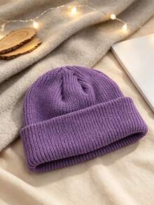 4/2/1pcs Unisex Korean Style Vintage Round Top Warm Short Beanie Knit Hat, Suitable For Autumn/Winter, Best Gift For Best Friend, Friend, Sister, Relative, Mother, Lover, Wife, Leader, Colleague, Ideal For Birthday Party, Banquet, Outing, Commute, Travel, Vacation - Multicolor - View 25