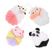 Colorful Bath Loofah Sponge, Fluffy Porous Rich Lather, Hanging Design For Quick Drying, Anti-Bacterial, Bathroom Shower Bathing Essential, Simple Versatile Design, Suitable For Adults And Children - Multicolor - View 5
