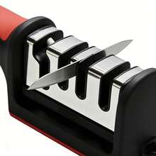 1pc Four-Stage Professional Knife Sharpener - Easy Manual Sharpening, Suitable For Home Use, Easy To Sharpen - High-Quality PP And TPR Material, Durable - View 2