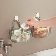 Transparent Plastic Handheld Storage Basket, Kitchen Wall Hanging Organizer Basket - View 9
