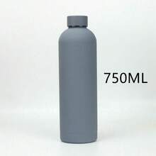 1pc 500ML/750ML/17oz/25oz Highly Attractive Portable Minimalist Large Capacity Stainless Steel Insulated Water Bottle For Girls Students School Sports - Multicolor - View 14