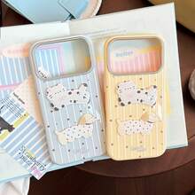 GUCADI For 17 Cute 3D Phone Case, Inspired By Adorable Dog And Cat Patterns, Creative Cartoon Style, Soft Material, Compatible With 15 And 16, Fresh Minimalist Unique Design - Sunny Blue - View 1