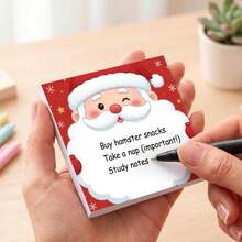 Paket 2 Buah Kertas Tempel Bertema Santa Claus, Bantalan Memo Perekat Lucu untuk Liburan, Kertas Tempel Persegi 75x75mm, Total 100 Lembar, Bagian Belakang Dapat Dilepas, Cocok untuk Kantor, Rumah, dan Penggunaan Sehari-hari - 7,8*7,5 - View 13