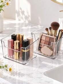 Acrylic Eyeshadow Palette Storage Box, Transparent Large Capacity Desktop Drawer-Style Storage Box, Transparent Cosmetic Storage Box, Makeup Brush Holder, Perfume Storage Box, Jewelry Box, ,Applicable For Living Room, Dining Room, Kitchen, Bedroom, - Multicolor - View 2