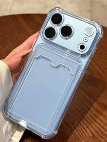 Minimalist Insert Card Style Soft Clear Transparent Phone Case Compatible With IPhone 18 Pro Max 18 Pro 17 Pro Max 17 Pro 16 Pro 16 Pro Max 15 Pro Max 15 Pro 14 Pro Max 14 Pro 13 Pro Max 13 15 17 16 Shockproof Drop Protection Cover - Clear - View 3