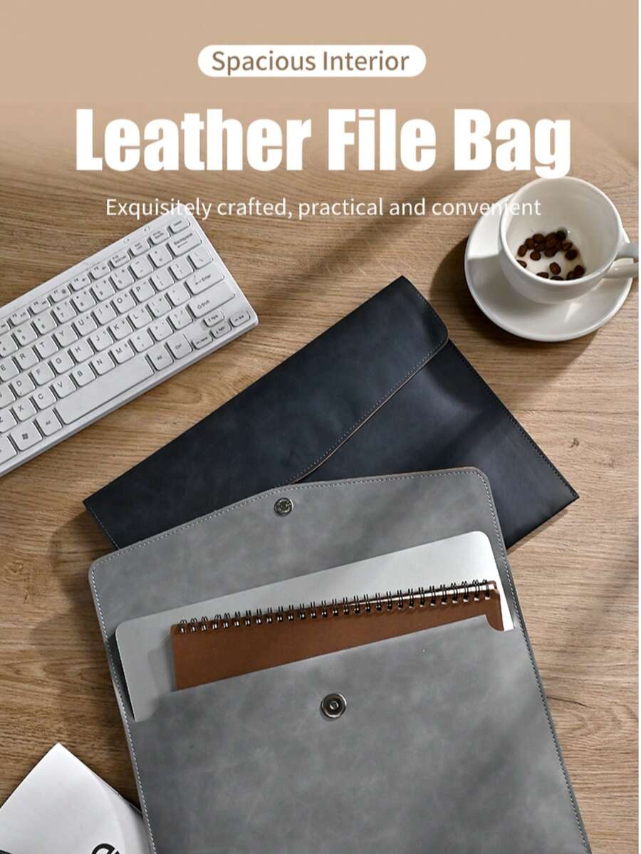 Multifunctional Envelope-Style Document Bag A5/A4/Envelope Size, Thickened, Anti-Drop, Dirt-Resistant, Can Hold Laptop, Documents, Suitable For Office, Study, Storage And Organization - A6 - View 1