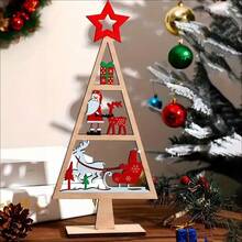 Cross-Border Hot-Selling Christmas New Product Decoration Acrylic 2D Flat Printed Art Christmas Tree Desktop Ornament Party Holiday Atmosphere Decor Creative Small Gift - A - View 4