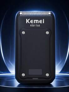 Kemei Máy cạo râu điện cho nam KM-T68, tông đơ tỉa râu cầm tay sạc USB không dây, phù hợp cho đi công tác, quà tặng cho nam giới - màu đen - Xem 3