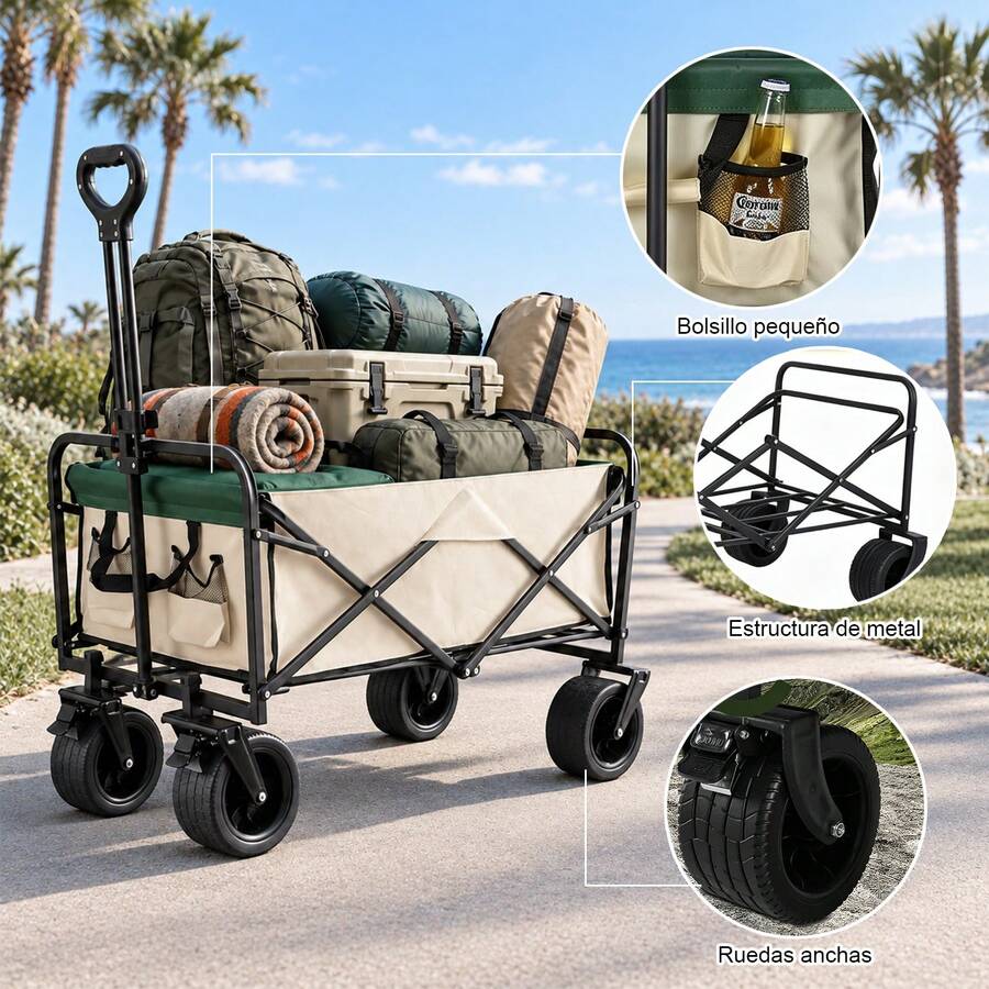 Carts & Wagons, Shopping Trolleys - Green - View 1
