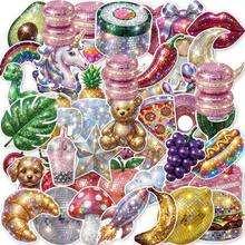 somoving 50Pcs Y2K Sparkly Disco Mirror Ball Stickers, Shiny Glitter Fruit Snack Cute Pet Party Decals For Bullet Journal, Gift Wrap & Scrapbook Embellishment - Multicolor - View 6