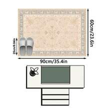 1PC Animal Sheep & Floral Pattern Faux Cashmere Machine Washable Area Rug, European Pastoral French Country Vintage Rectangular Soft Carpet, Living Room Bedroom Home Decor, All Season, Aesthetic Home Decoration - Multicolor - View 16