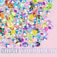 3mm 4mm 5mm 40 Colors DIY Resin Rhinestone Acrylic Box Set, Suitable For Handmade Jewelry, Shiny Mixed Color Crystals, Pure Handmade Diamond Craft, Can Be Used For Clothing Rollers, Glassware, Shoes, Fabrics, Art Creation - B - View 3