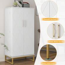 Despensa de Cocina de 51 Pulgadas, Clóset de Almacenamiento con Puertas y Estantes Ajustables, Gabinete Alto para Microondas y Alimentos, Mueble Multiusos para Cocina y Comedor, Diseño Resistente, Fácil Montaje - Blanco - Ver 8