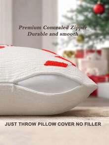 1pc/2pcs Christmas Candy Pillowcase, Candy Pillow Cover, Christmas Decoration, Candy Cane Pattern Decorative Cushion, Suitable For Sofa, Bedroom And Living Room - Candy - View 4