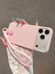Casing Ponsel Minimalis Dopamine Pink + Tali Pergelangan Tangan Kompatibel dengan iPhone 18 Pro Max/18 Pro/18/17 Pro Max/17 Pro/17/16 Pro Max/16 Pro/16/16 Plus/15/15 Pro Max/15 Pro/15 Plus/11/12/13/14 Pro Max/11 Pro/11 Pro Max/12 Pro/12 Pro Max/13 Pro/13 Pro Max/14 Pro/14 Pro Max/14 Plus Lembut, Perlindungan Penuh, Tahan Guncangan, Kreatif, Unisex - Gelang merah muda + - View 9
