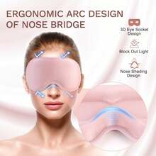 1 buah Masker Tidur Anti Cahaya 3D Berkontur, Ramah Kulit & Bernapas, Dapat Diatur, Cocok Untuk Tidur Siang di Rumah, Kantor, dan Perjalanan - MultiWarna - View 2
