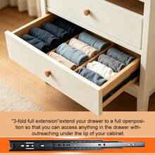2 Pairs (4 Pcs) 3-Fold Full-Extension Drawer Slides – Side-Mount Cabinet Slides, 100 Lb Load Capacity, 10–16 Inch Sizes, 35mm Width, Quiet Operation – Suitable For Wardrobes, Kitchens, And Desks | Black | Soft-Close & Smooth | Heavy-Duty - Heavy Duty Black 3-section Drawer Slide - 16 Inch - View 4