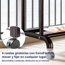 Perchero Para Ropa De Pie Con Doble Barra, Rack Para Ropa MetáLico De 140, Tendedero De Ropa, Armario Abierto Con Ruedas Giratorias Con Freno, Negro - 1 - Ver 7