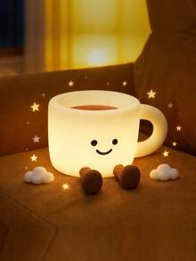 Cute Coffee Cup Night Light - 3 Brightness Levels And Touch Control 7 Colors, Silicone Lamp With 30-Minute Timer, USB Rechargeable - Soft Light And Design For Room, Creative Gift - Multicolor - View 1