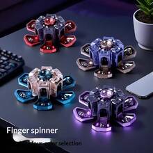 1 pieza Juguete giratorio de punta de dedo mecha transformable creativo, estilo tecnológico genial, juguete de alivio de estrés competitivo, juguete mecánico transformable - Multicolor - Ver 4