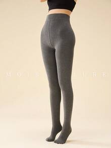 MOIRÉALLURE 1雙純色適合日常穿著基礎不透明褲襪 - 深灰色 - 查看 2