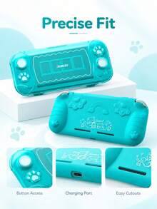 Multi-Function Protective Case Set Compatible With Switch Lite: Includes A Transparent Hard Shell And Soft Skin-Friendly Silicone Protective Cover, Ideal Accessory Gift For Friends, Perfect For Halloween Or Christmas - View 3