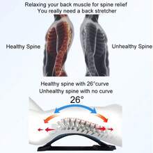 1pc Upgraded Large Size Lumbar Stretcher, Waist Massage & Relief Device, Cervical And Back Support Back Opener, Fitness Waist Support For Home & Office, Relieve Waist Soreness - Multicolor - View 6