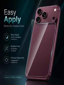 5 Pcs Soft TPU Hydrogel Film Back Screen Protector Compatible With Iphone Duo/18 Pro/18 Pro Max/17 Pro/17 Pro Max/16 Pro/16 Pro Max/16e/17e/15/14/Plus/13/12/11/X/XS MAX/XS/XR Back Protector Film Not Glass - Clear - View 6