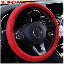 MEIKAXIU Sarung Setir Mobil Kulit PU dengan Garis Timbul, Nyaman untuk Pijat, dan Lingkaran Dalam, Cocok untuk Mobil Ukuran 14,5-15 Inci (37-38cm), Aksesori Dekorasi Mobil - Sarung setir kulit PU dengan cincin bagian dalam - View 8