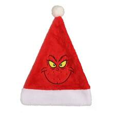 The Grinch 1pc Plush Embroidered Christmas Hat Green Monster Cartoon Xmas Hat - Style-a - View 14