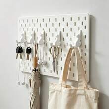 2/6pcs Cat Pegboard Hooks, Compatible With Desk Clip Pegboard, Creative 3D Printed Hooks For Study Room Entryway Storage, Key Earphone Small Item Organizer - Multicolor - View 1