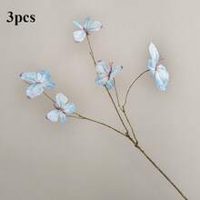 Artificial Butterfly Branches, Fake Butterfly Flower Stems, Bendable Stem Vases For Flower Arrangement, Home Dining Table Center, Wedding, Window Decoration - Multicolor - View 10