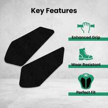 Universal Motorcycle Side Tank Anti-Slip Pad Set, Matte Black Rubber Traction Sticker, Motorcycle Accessories,Motorcycle Stuff,Useful Accessories For Motorcycles,Reduce Fuel Tank Wear, Universal For Most Motorcycle Models - Universal - View 11