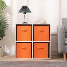 Foldable Storage Boxes Set Of 2,Non-Woven Fabric Storage Box Set,Storage Drawers For Cube Storage Unit,26.5x26.5x28 Cm - Burnt Orange - View 2