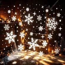 1. Christmas Projector, Can Project Dynamic Patterns Including Old Man, Reindeer, Snowman, Snowflake - USB Powered, Indoor/Outdoor Christmas Decoration, Durable Plastic Snowflake Machine, Suitable For Christmas, New Year, Valentine's Day, Wedding - Easy To Install, No Battery Required, LED Light, No Lighting Effect - Black - View 8