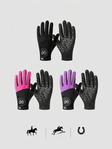 Equestrian Gloves Touchscreen Breathable Riding Gloves Suitable For Sports Outdoor Hiking Trekking Horse Riding - Multicolor - View 7